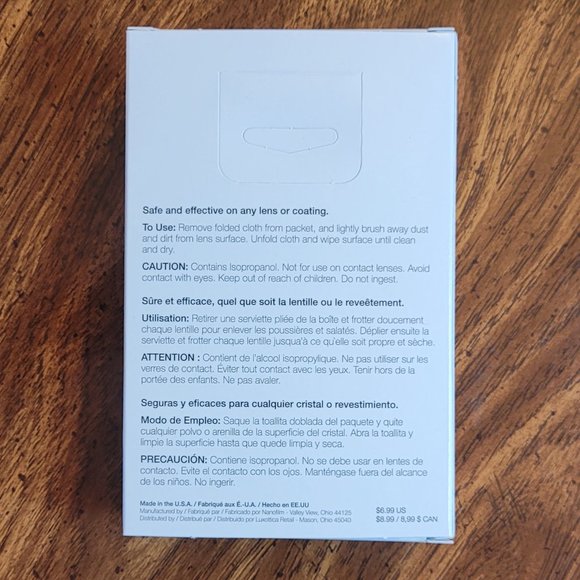 EYE GLASS LENS WIPES - (6x) 30 Packs - Cleaner Camera, Phone, CDs, DVDs - Picture 3 of 7